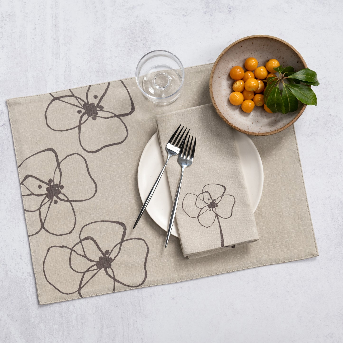 Blomster Napkin - Gray - Set of Two
